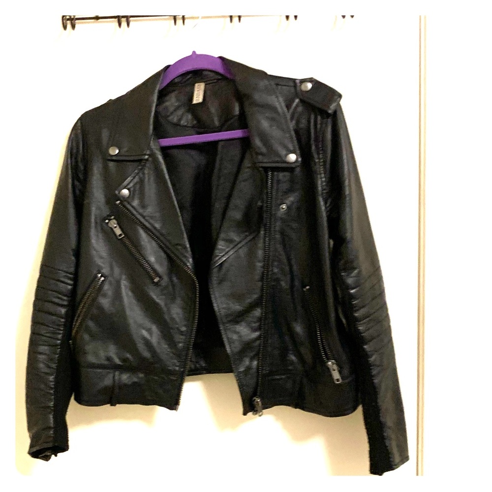 Faux leather jacket